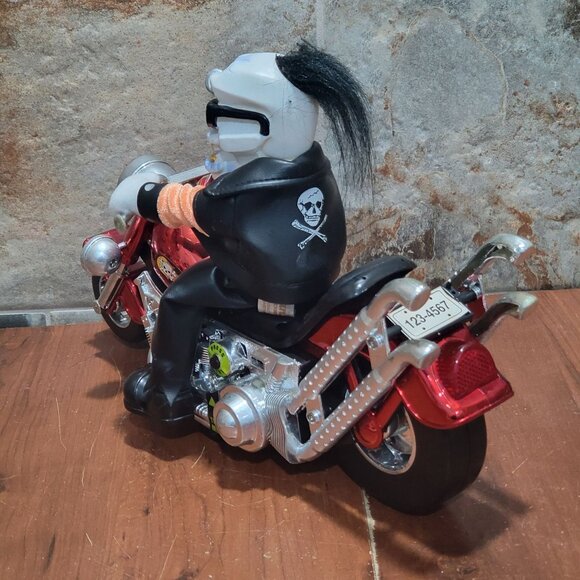 Motorcycle Monster Animated Figure Bad Moon Rising Biker Skeleton Halloween - Picture 16 of 16